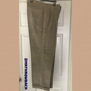 VINTAGE GEOFFREY BEENE CUFFED-CORDUROY PLEATED SLACKS. EXCELLENT CONDITION 38x32